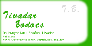 tivadar bodocs business card