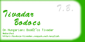 tivadar bodocs business card